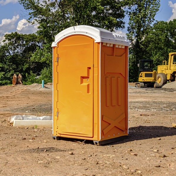 how often are the porta potties cleaned and serviced during a rental period in Toad Hop